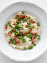Bacon, green peas & onion risotto
