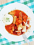Creole sausages, vegetables & mashed potatoes (175 g)
