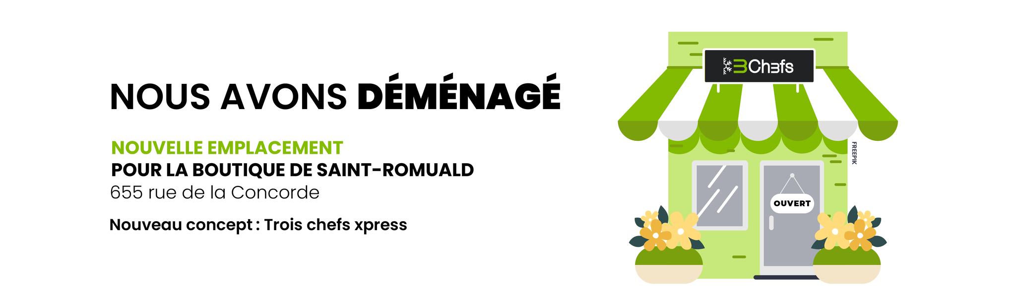 nous avons déménagé