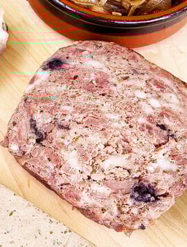 Terrine de lapin & porc aux bleuets et sirop d'érable