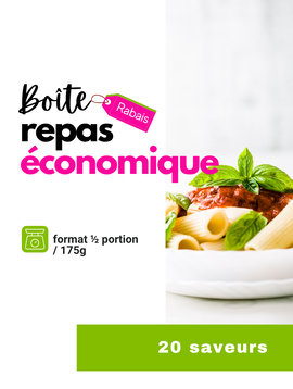 Boîte économique - format 1/2 portion/175g
