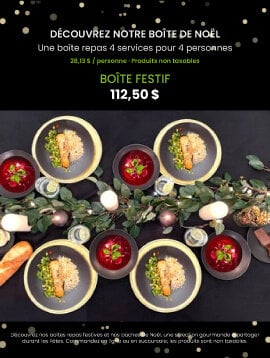 Boîte de Noël repas festif