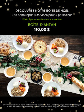 Boîte de Noël repas d'antan