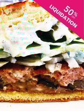 Burger au porc de style grec au fromage feta - LIQUIDATION