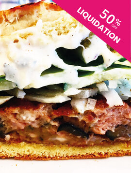 Greek style pork & feta cheese burger - LIQUIDATION