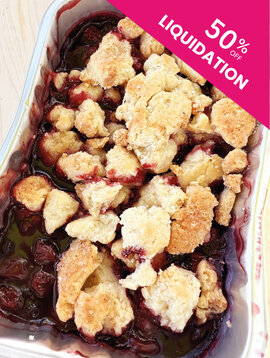 Crumble aux 3 fruits à partager-LIQUIDATION