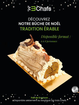 Bûche tradition érable- (6 à 8 personnes)