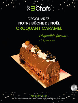 Bûche croquant caramel - (6 à 8 personnes)