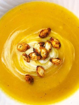 Potage de citrouille, pomme & cari (Promo du mois)