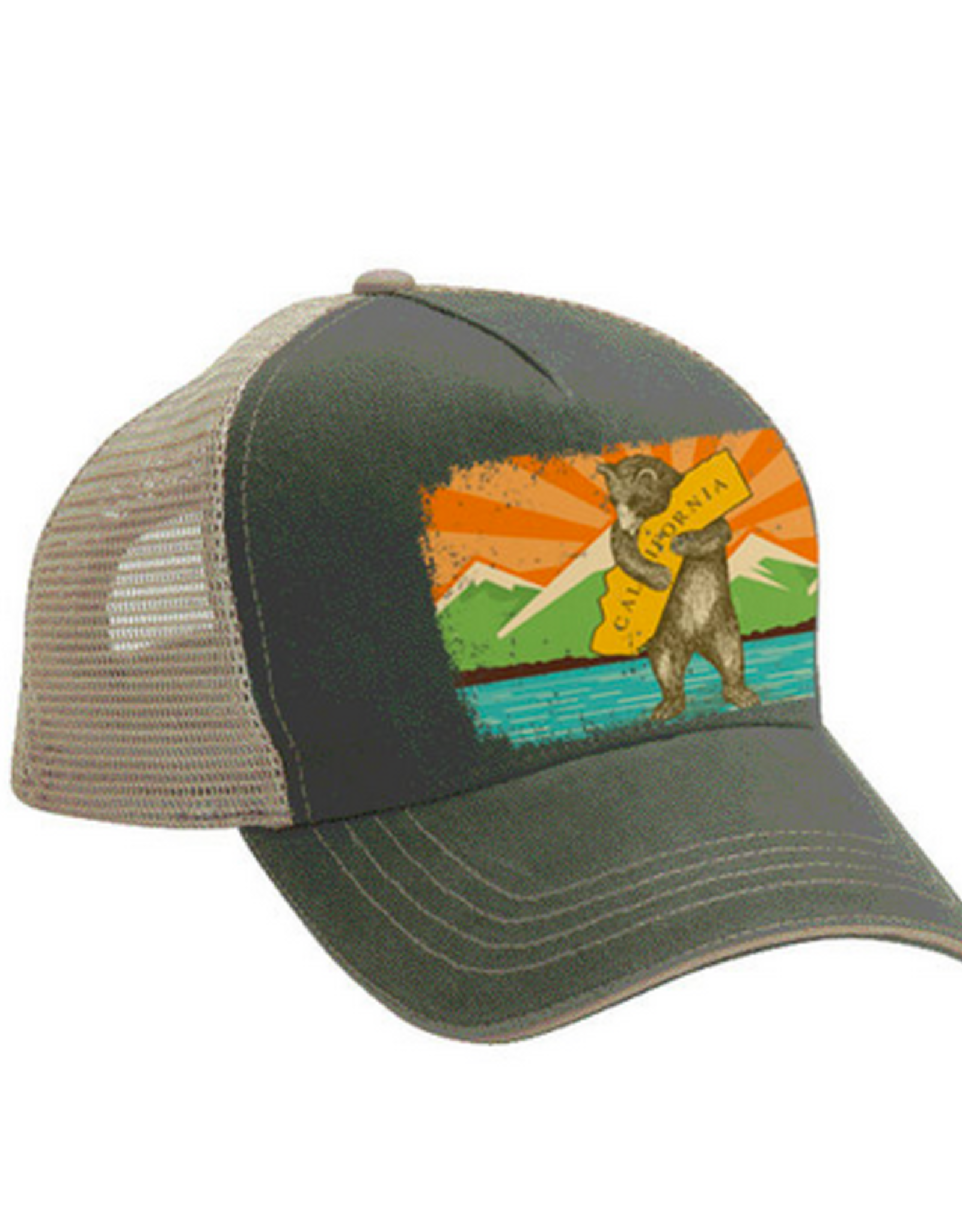 California Mountain Bear Trucker Hat 