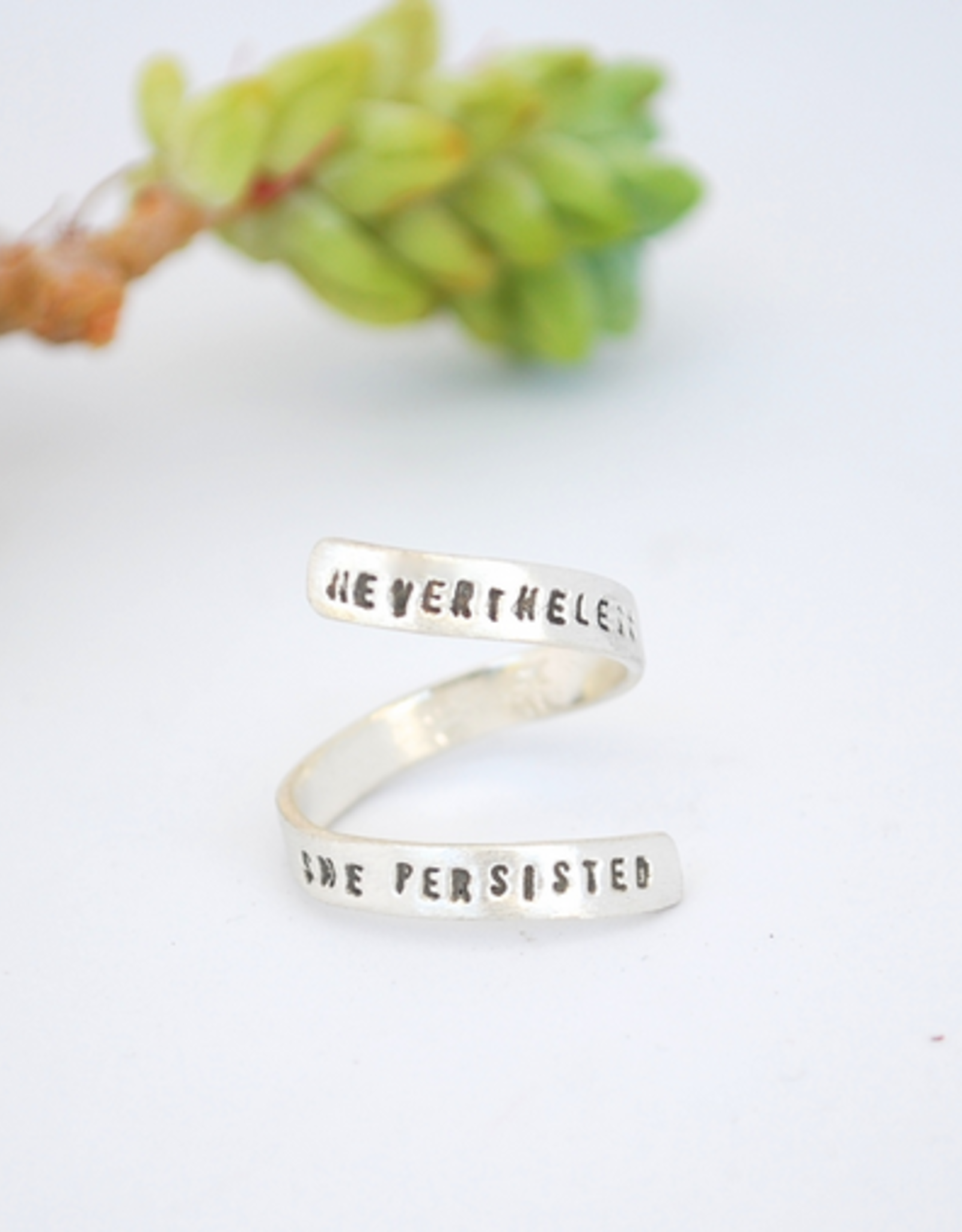Chocolate & Steel CAS Quote Ring - SS