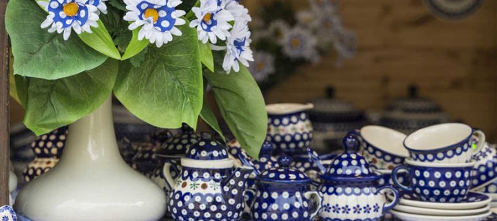 Polish Pottery - John's Mug - Peacock - The Polish Pottery Outlet