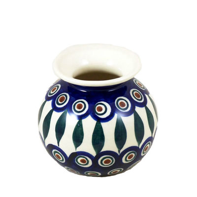 Peacock Round Vase