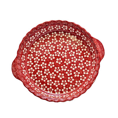 Scarlet Blossom Pie Plate