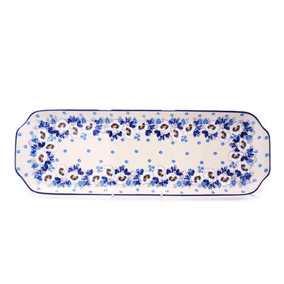 Snow Poppy Long Rectangular Tray