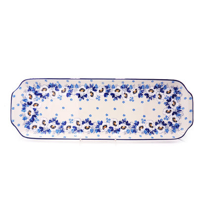 Snow Poppy Long Rectangular Tray