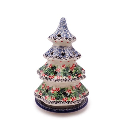 Holly Berry 8"  Christmas Tree Luminary