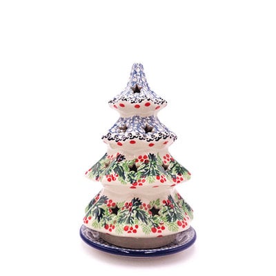 Holly Berry 7" Christmas Tree Luminary