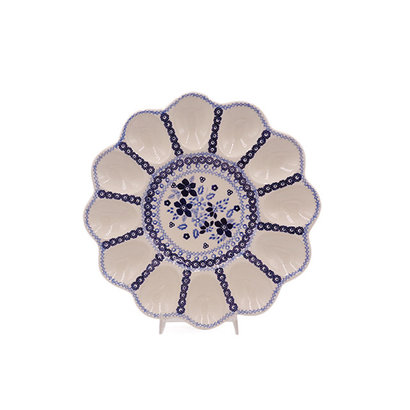 Indigo Garden Egg Plate