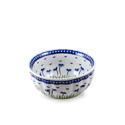 Blue Poppies F18 Fluted Chili Bowls
