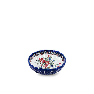 Blue Rose Polish Pottery  Spring Blossom Muffin Pan