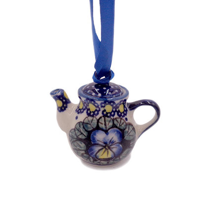 Pansies Teapot Ornament