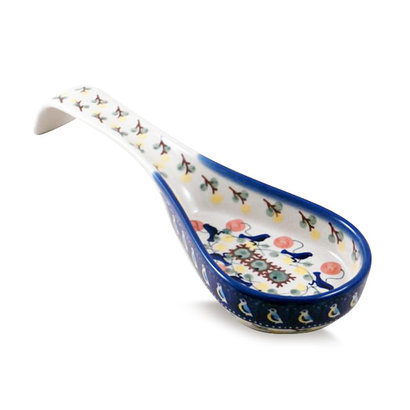 Blue Bird Spoon Rest w/ Handle