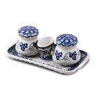 Three Sisters Salt & Pepper w/ Tray