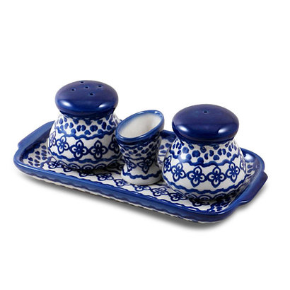 Diamond Lattice Salt & Pepper w/ Tray