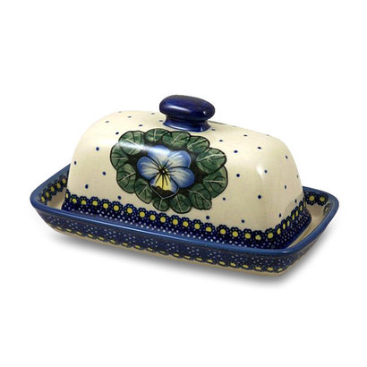 Pansies Butter Dish