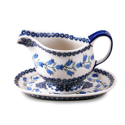 Bell Flower Gravy Boat w/ Saucer