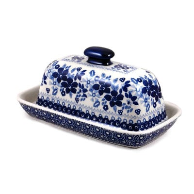 Indigo Garden Butter Dish