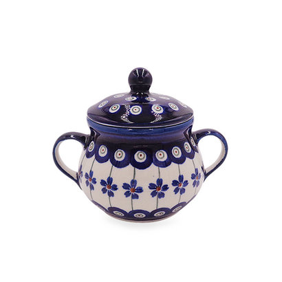 Floral Peacock Sugar Bowl