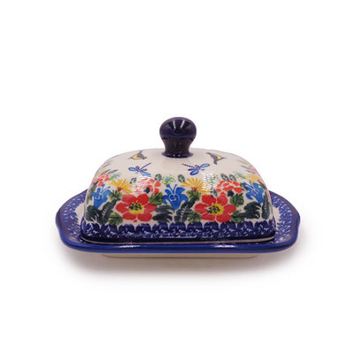 Dragonfly Butter Dish Wide