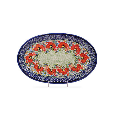 Poppy Charm Oval Platter