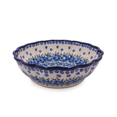 Modern Floral Shallow Serving Bowl