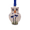 Blue Poppies Owl Ornament