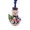 Blue Bird Snowman Ornament