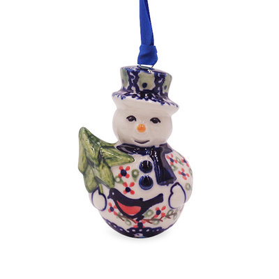 Robin Snowman Ornament