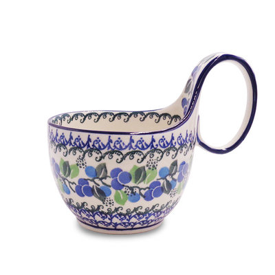 Blue Berries Bowl w/ Loop Handle
