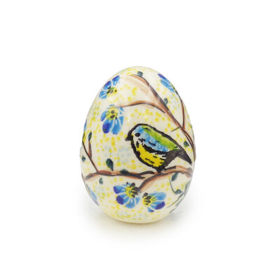 Chickadees Ceramic Egg