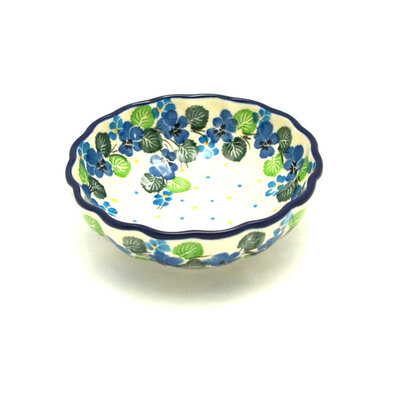 Spring Viola Scalloped Bowl