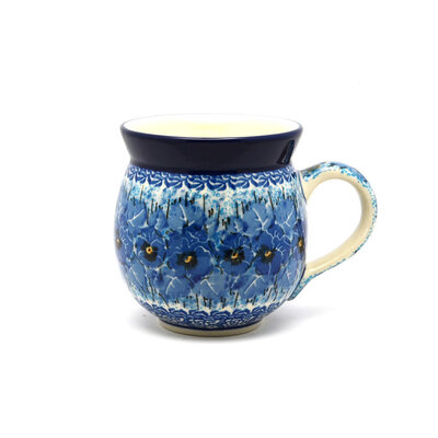 Blue Violets Bubble Mug - Med