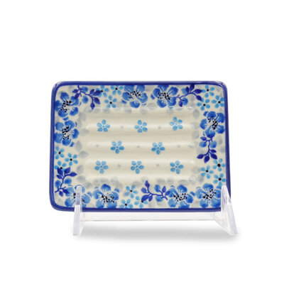 Blue Flax Flower Soap Dish - Rectangular