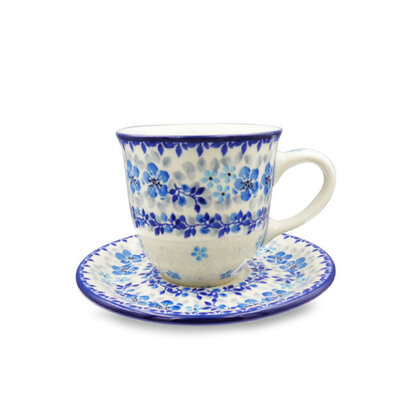 Blue Flax Flower Teacup & Saucer