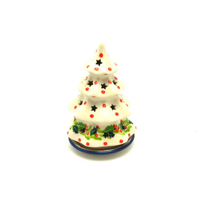 Christmas Holly Christmas Tree Luminary - 6"