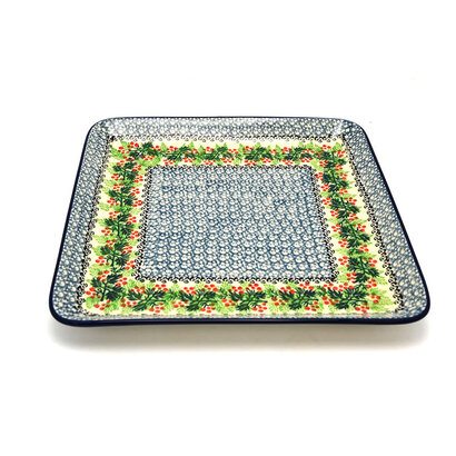 Holly Berry Square Dinner Plate