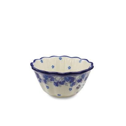 Snow Poppy Fluted Bowl