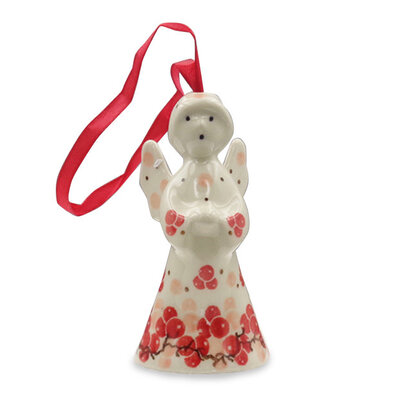 Pink Peppercorns Angel Ornament