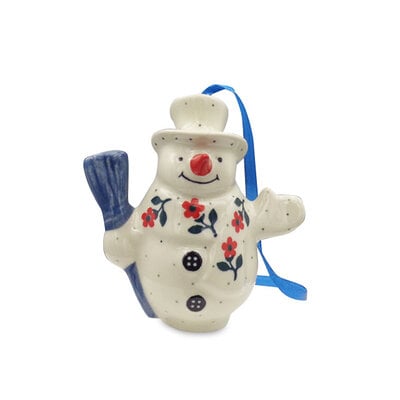 Dainty Daisies Snowman Ornament - Sm